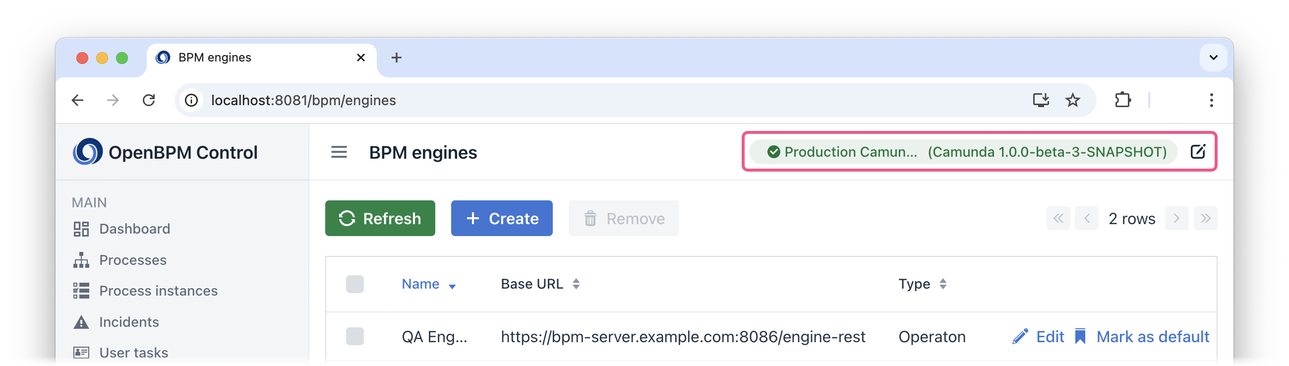 bpm engine managing