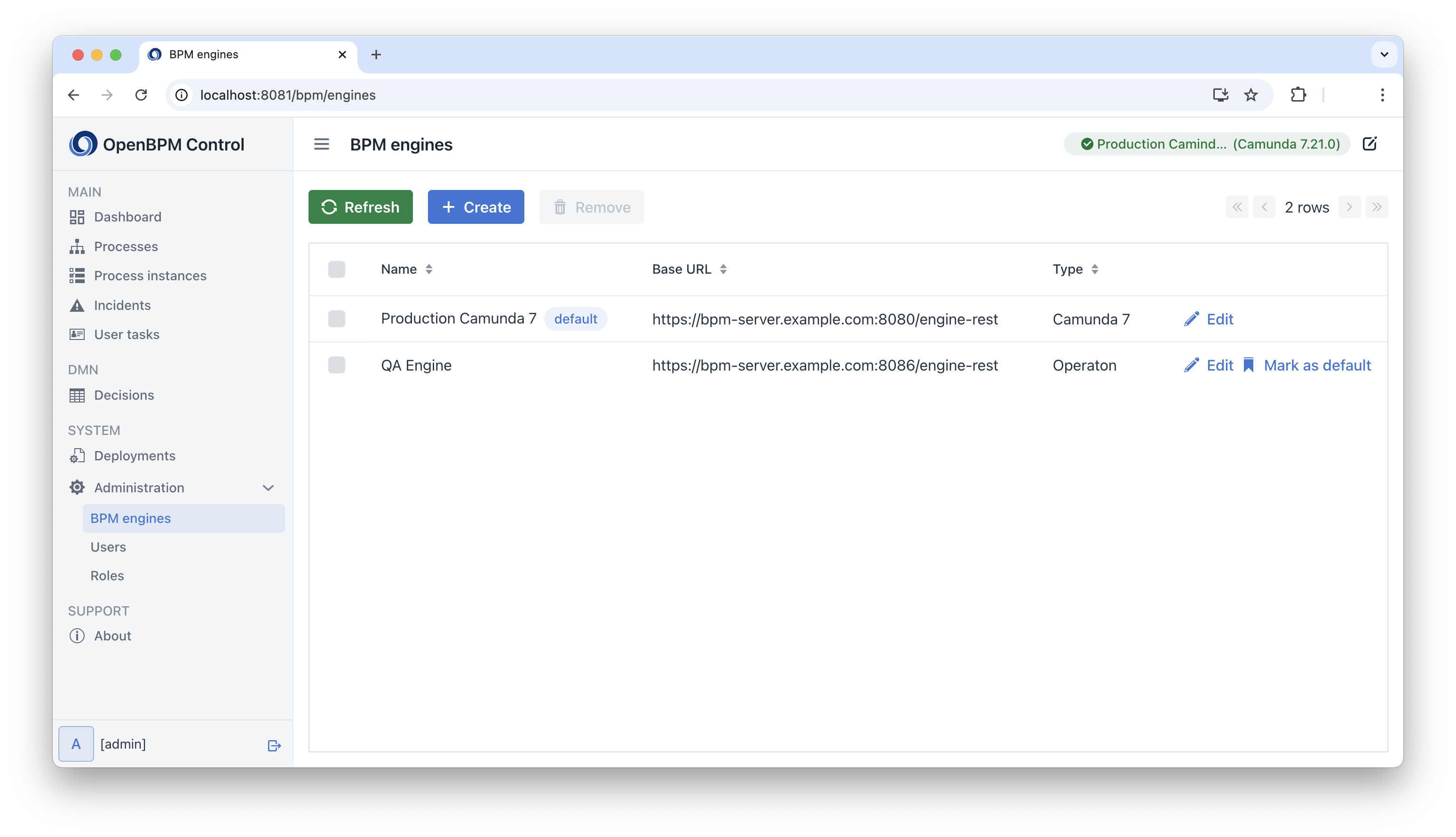 bpm engine view