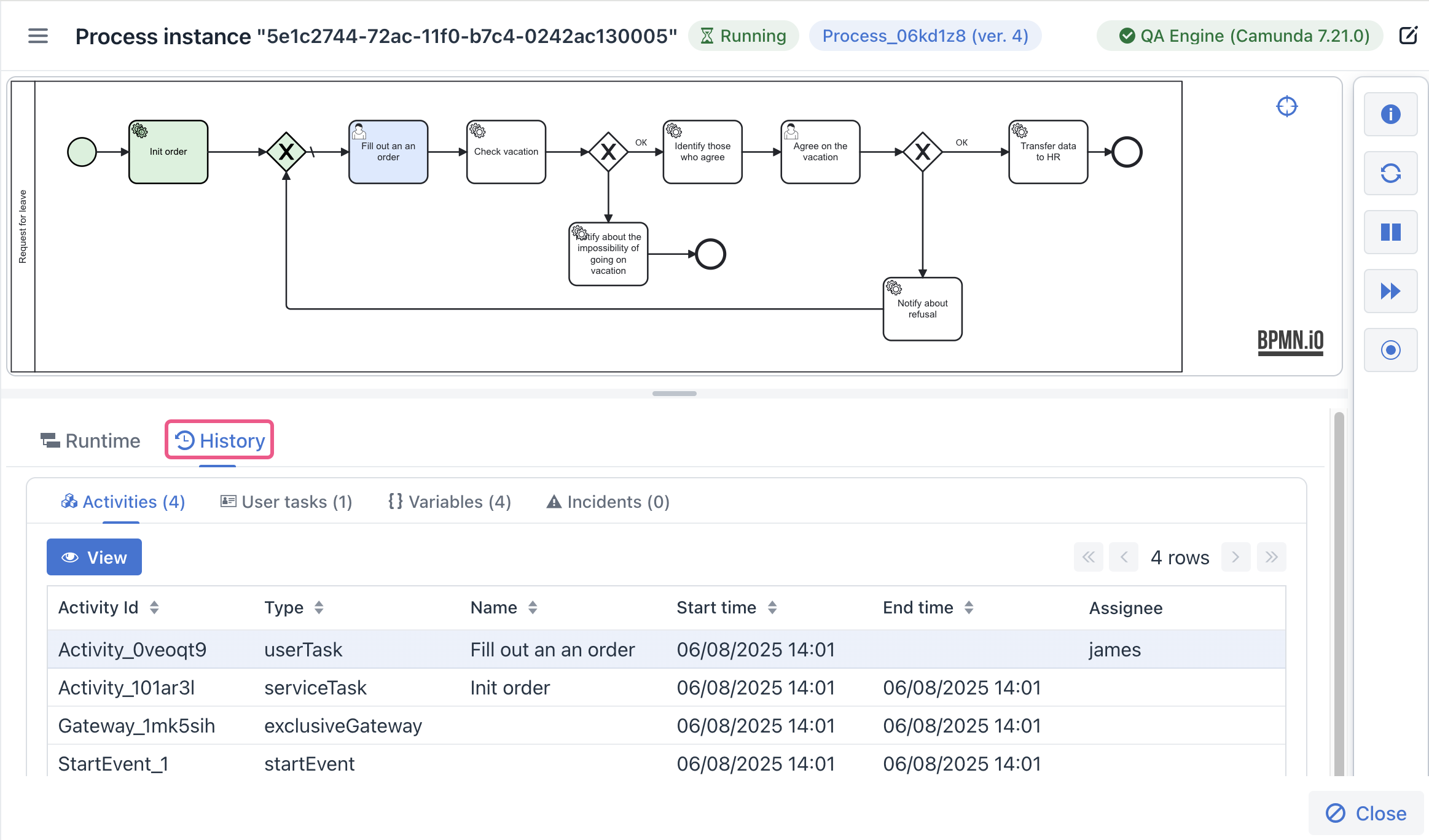 process instance history