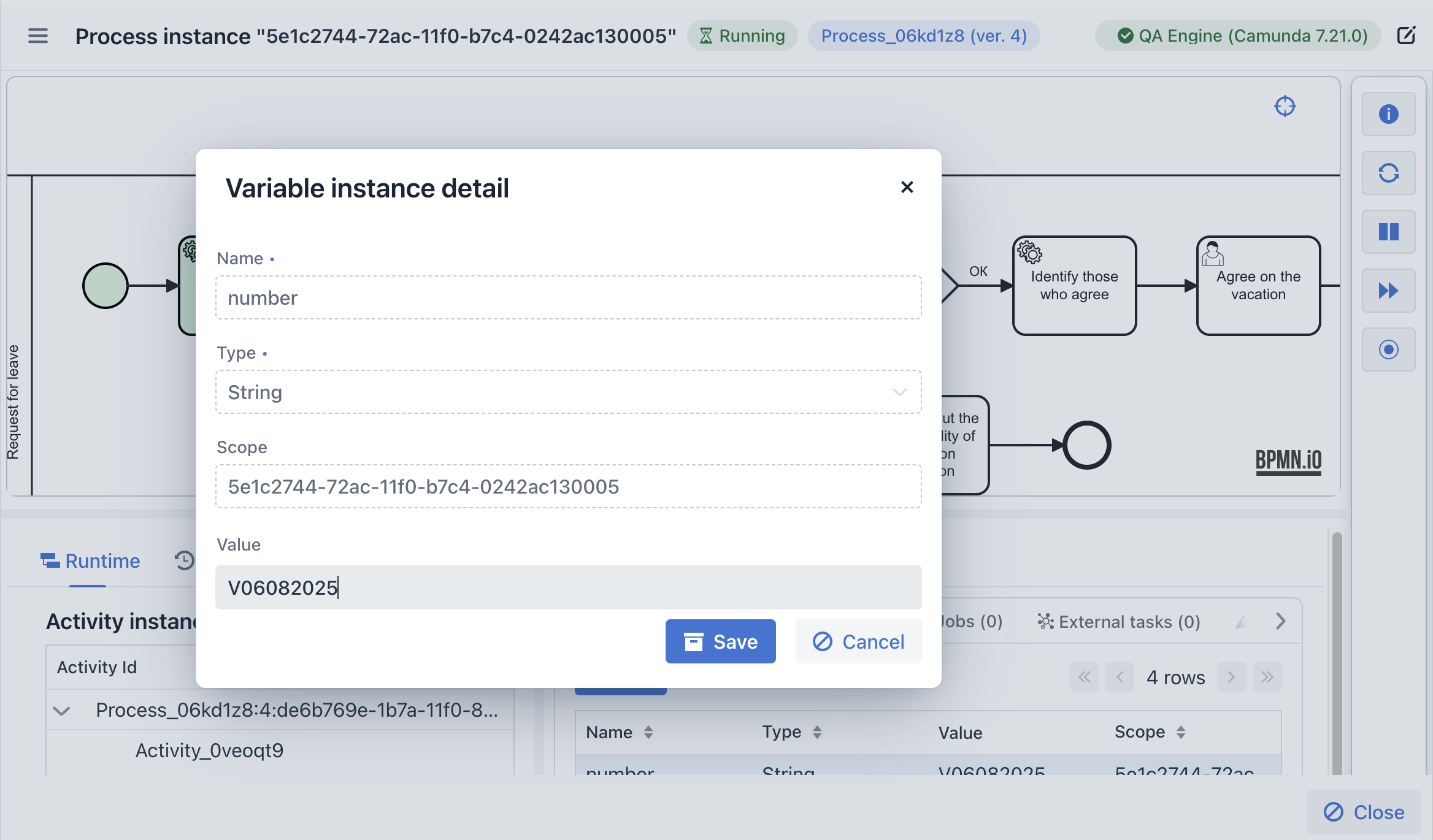 process instance variable