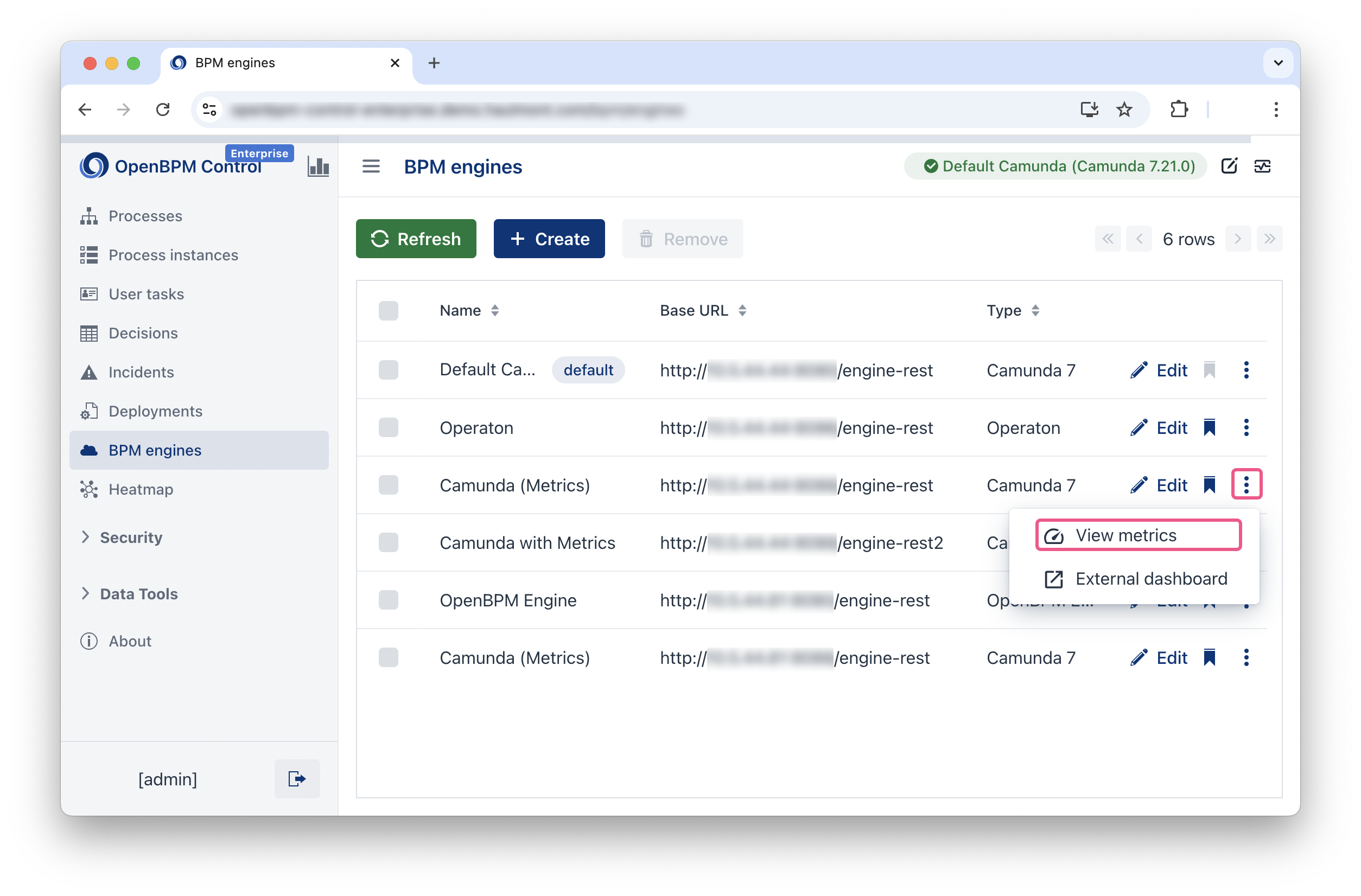 view metrics