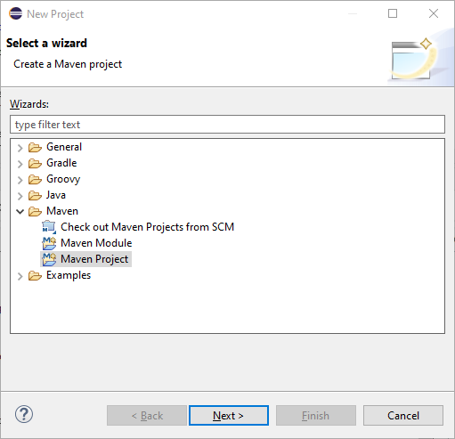 Create new Maven project