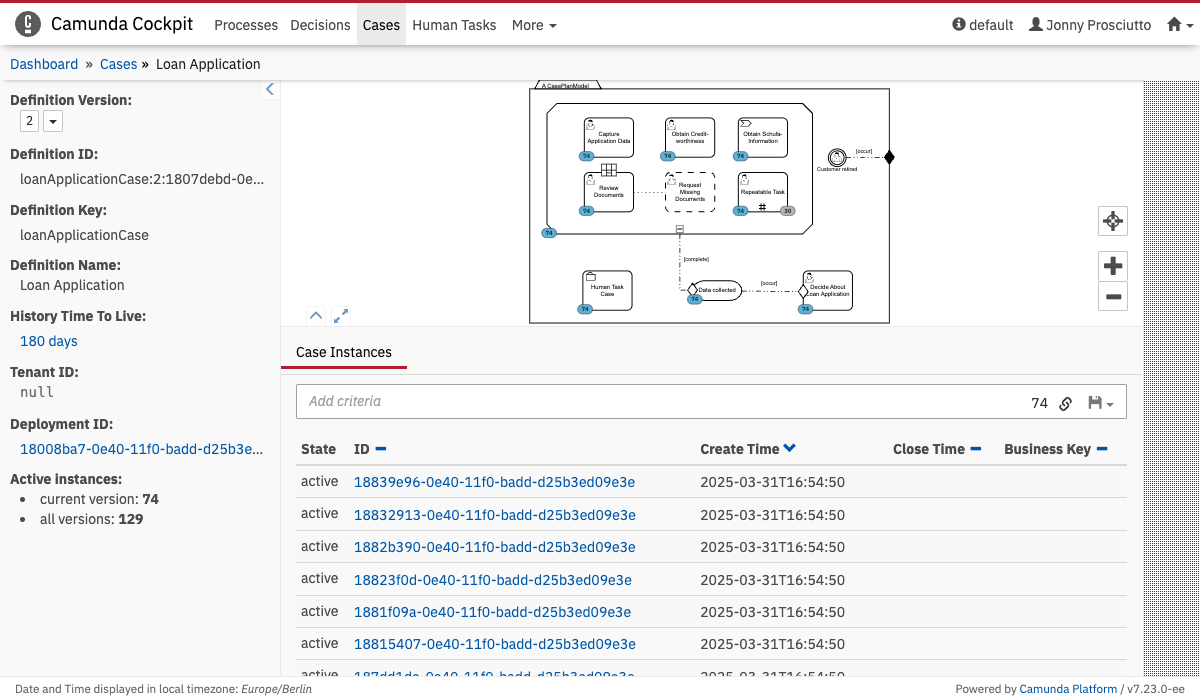 Case Definition Action