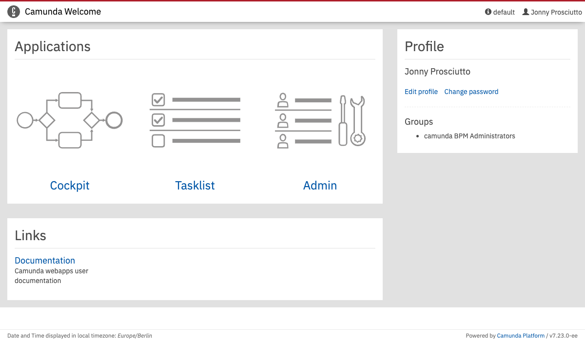 Welcome application