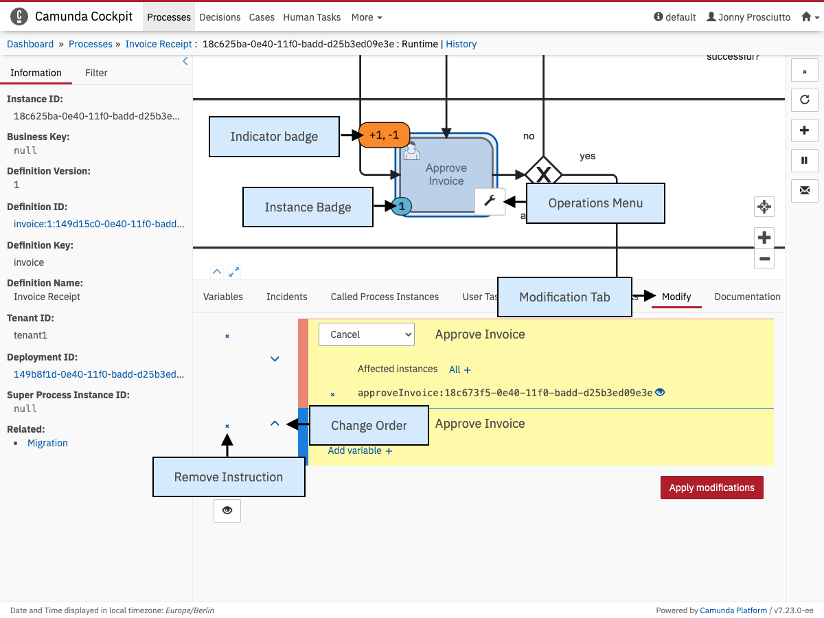 Process Instance Modification :: OpenBPM